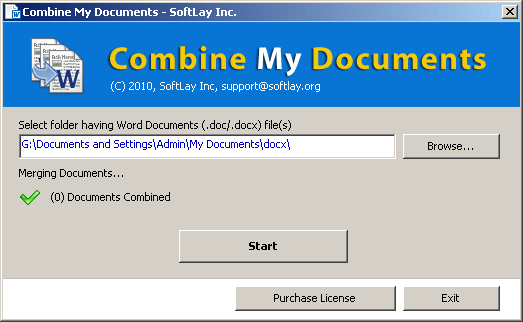 SoftLay Combine My Documents screenshot