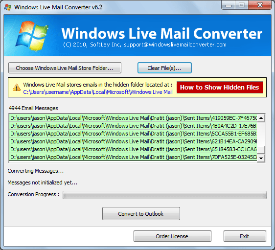 SoftLay Windows Live Mail Converter 6.2 full